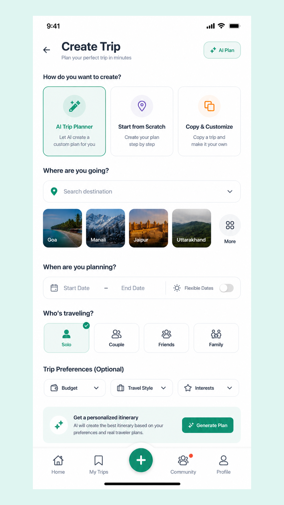GoSolo AI Trip Planner