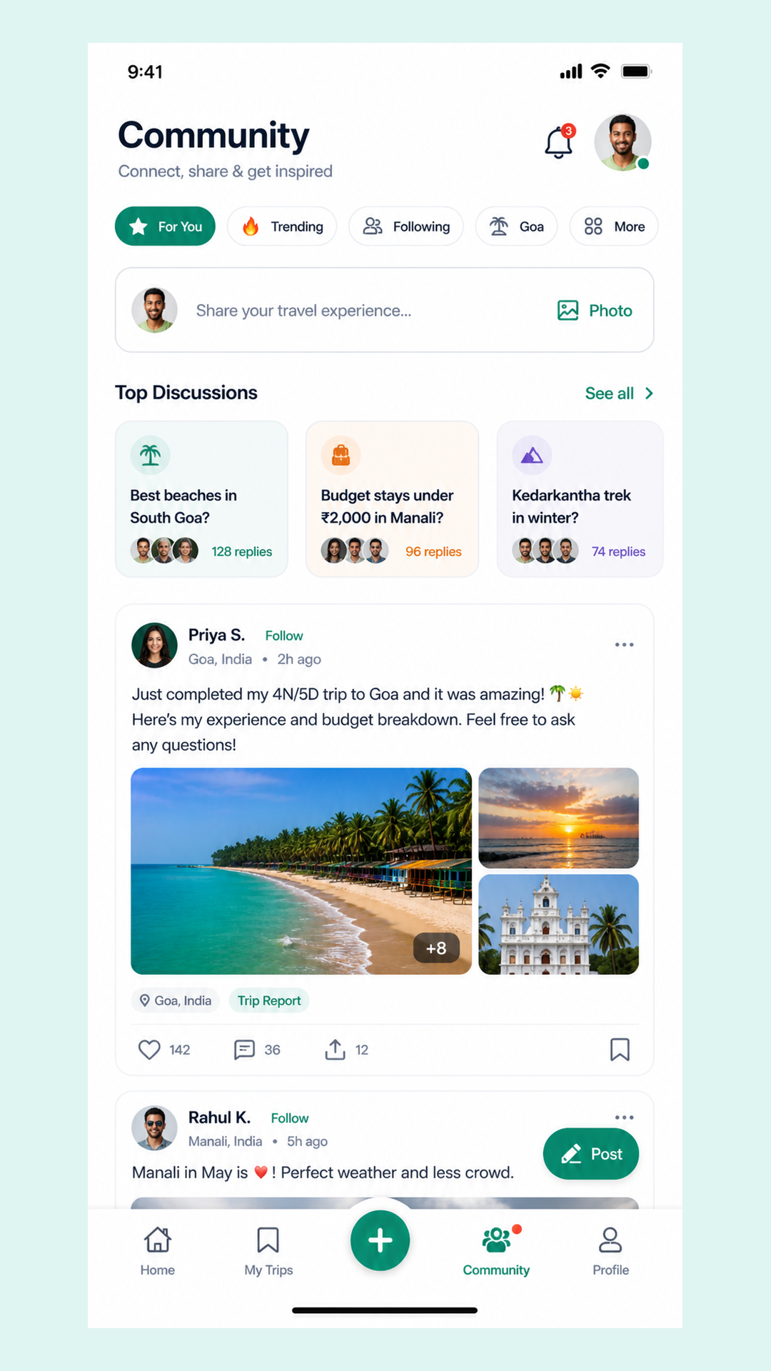 GoSolo Profile & My Trips